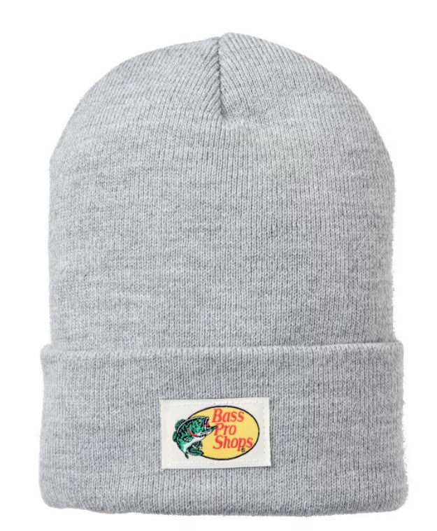 Bass Pro Shops Logo Label Knit Cuff Beanie - Heather Grey