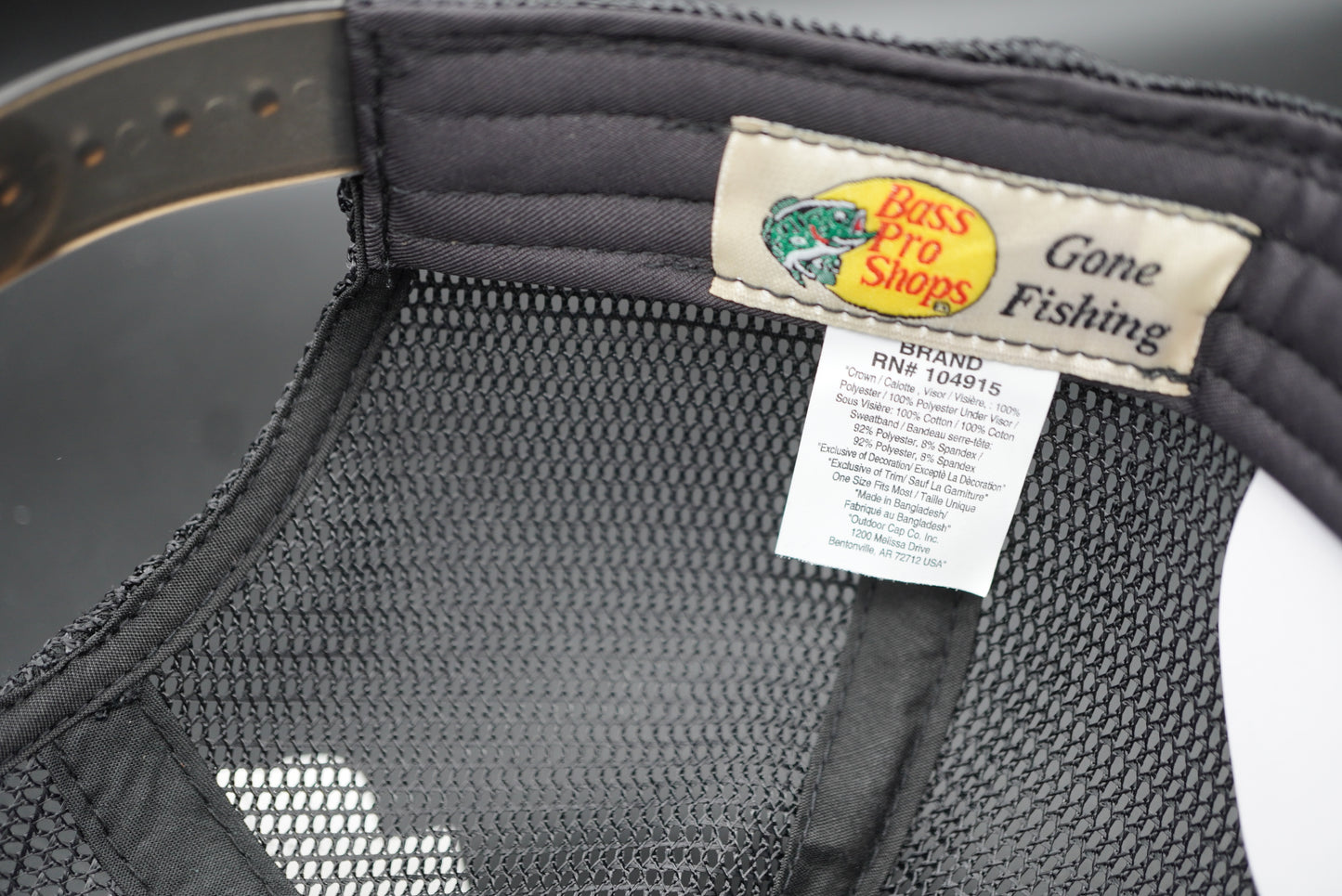 Bass Pro Shops Performance Mesh-Back Cap - Black (Embroidered Logo)