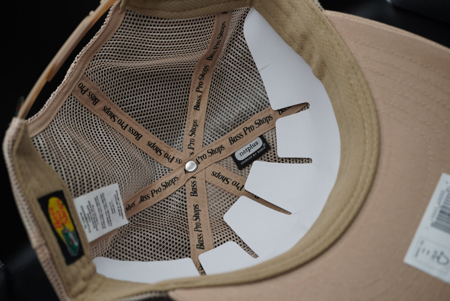 Bass Pro Shops Outdoors Patch All-Over Mesh Cap - Khaki (Embroidered Logo)