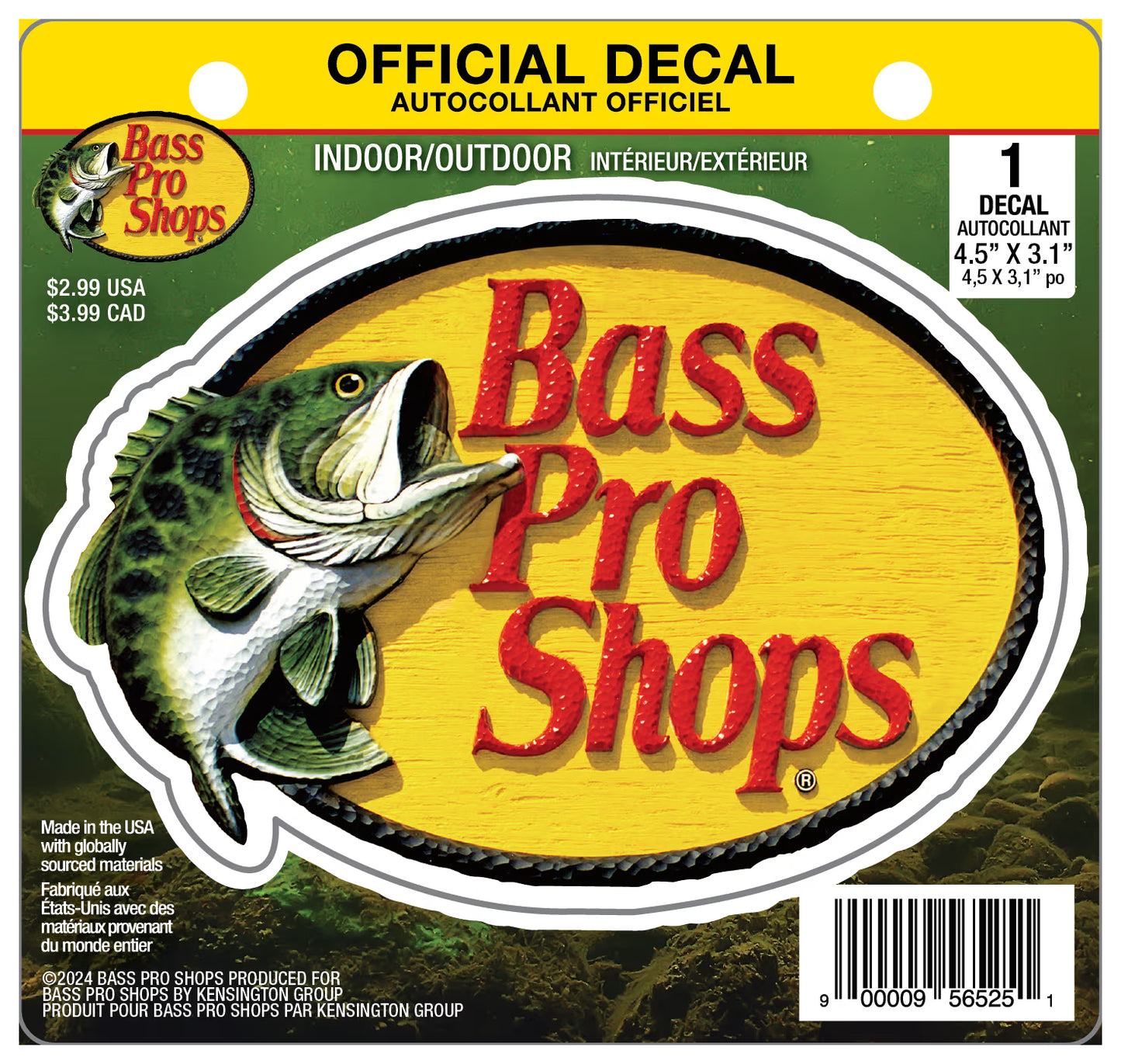 Bass Pro Shops Flexible Vinyl Decal - 9'' x 6.1'' (Stickers)