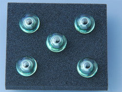 3-ply glass eyes 6mm green 5pcs