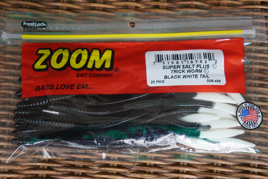 ZOOM ZBC トリックワーム (456)Black White Tail 入荷しました！