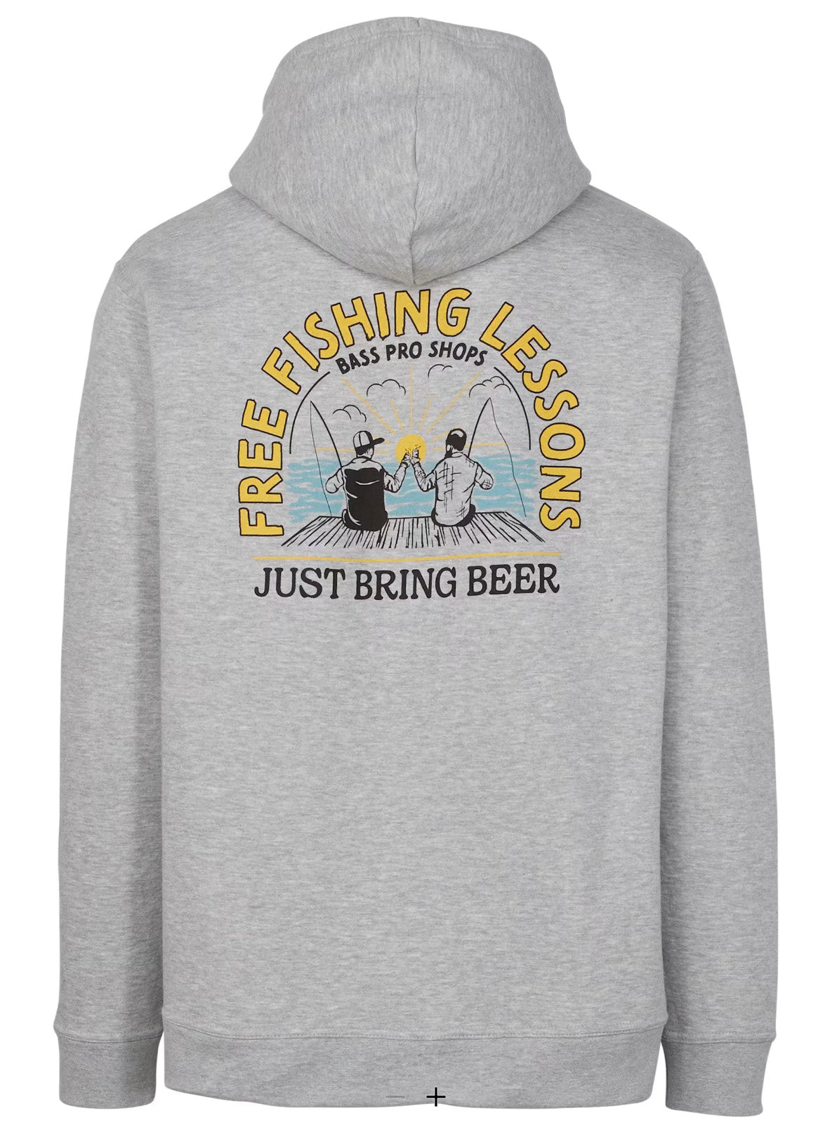 Bass Pro Shops Fishing Lessons Long-Sleeve Hoodie for Men - Heather Gray