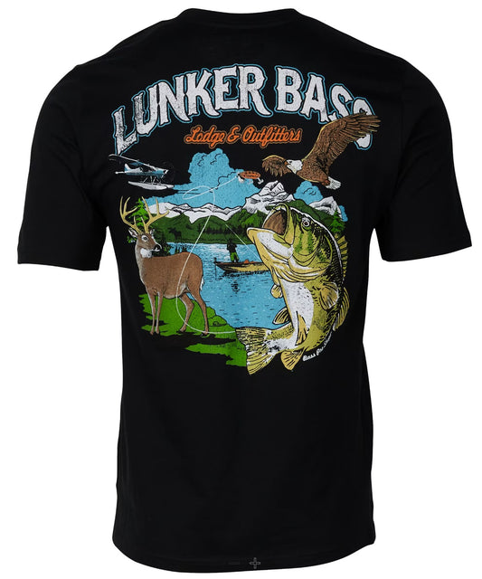 Bass Pro Shops Lunker Bass Short-Sleeve T-Shirt for Men - Black