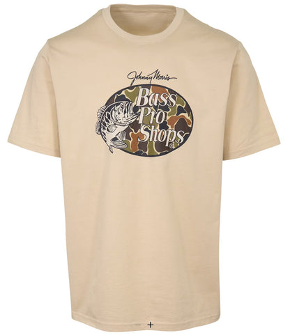 Bass Pro Shops Camo-Filled Logo Short-Sleeve T-Shirt(Color: Sand) | NUSHI Kyoto Japan