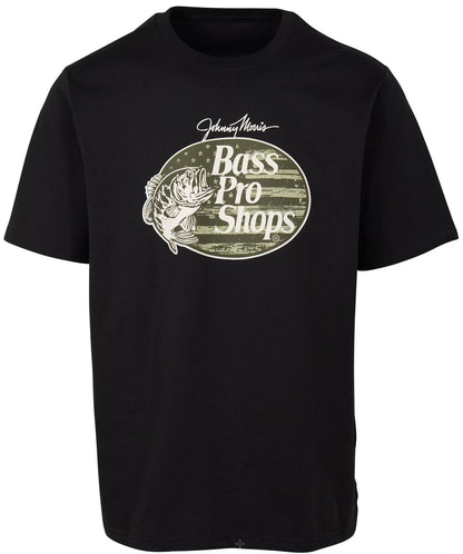 Bass Pro Shops Flag Filled Logo Short-Sleeve T-Shirt(Color: Black) | NUSHI Kyoto Japan