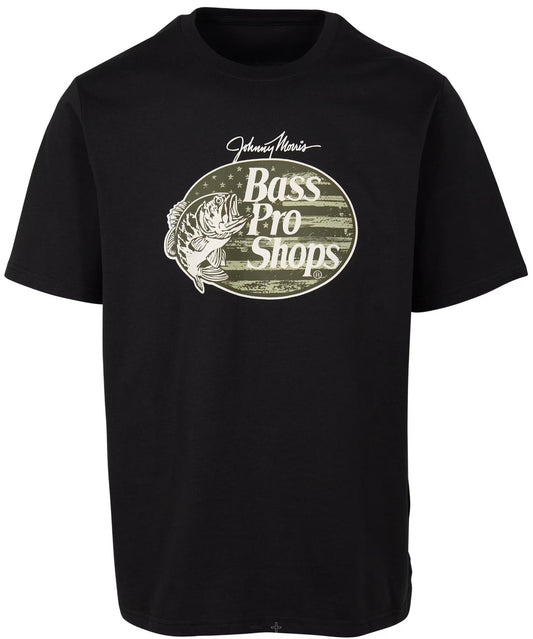 Bass Pro Shops Flag Filled Logo Short-Sleeve T-Shirt(Color: Black)