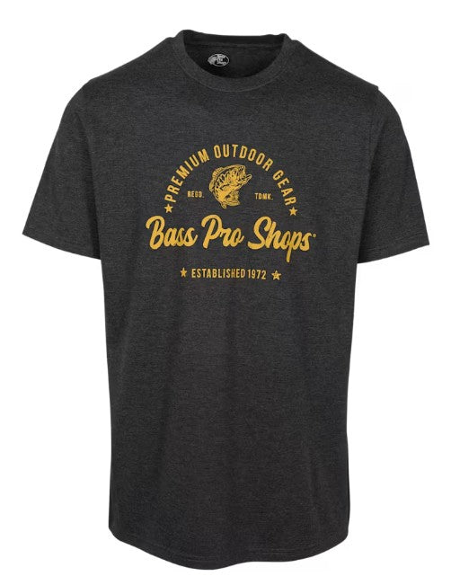 Bass Pro Shops Premium Outdoor Gear Logo Tri-Blend Short-Sleeve T-Shirt Color: Moss Heather