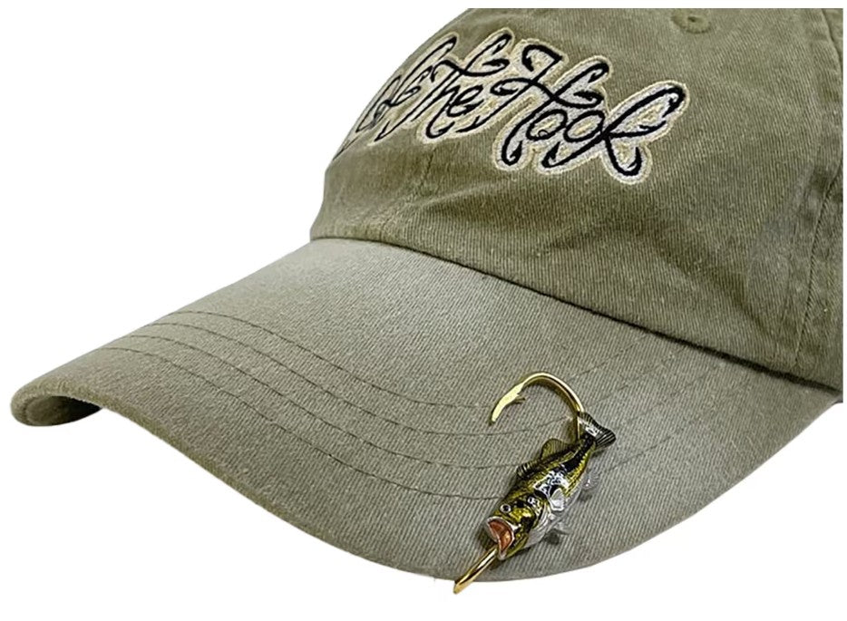 Hookits Black Bass Fish Hat Hook Pin