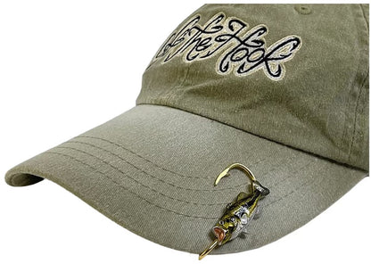 Hookits Black Bass Fish Hat Hook Pin