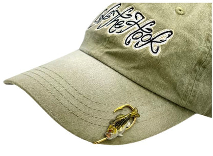 Hookits Smallmouth Bass Fishing Hook Hat Pin Clip
