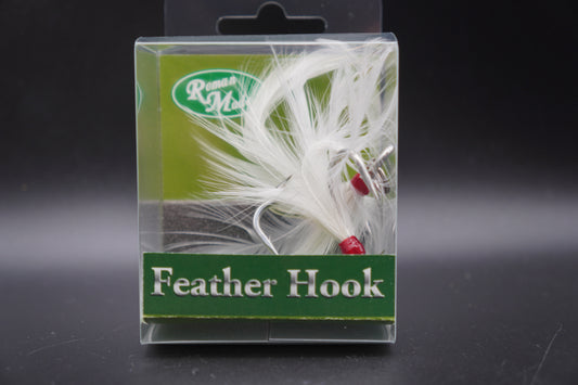 Roman Made Feather Hook 2/0 White