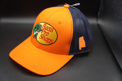 Bass Pro Shops Woodcut Logo and Alabama Patch Snapback Cap(刺繍ロゴ)