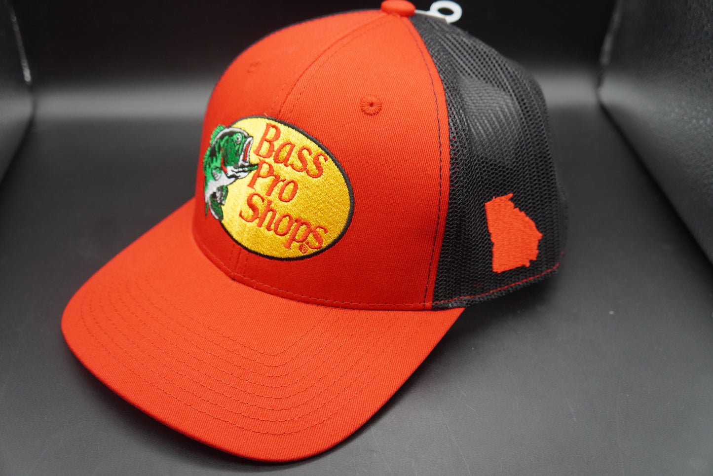 Bass Pro Shops Woodcut Logo and Georgia Patch Snapback Cap (Embroidered Logo)