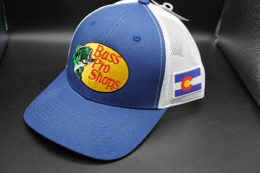 Bass Pro Shops Woodcut Logo and Colorado Flag Snapback Cap (Embroidered Logo)