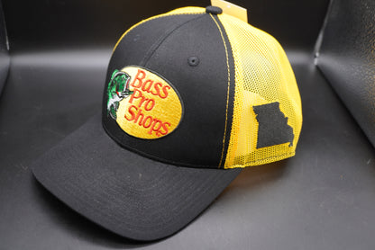 Bass Pro Shops Woodcut Logo and Missouri Patch Snapback Cap (Embroidered Logo)