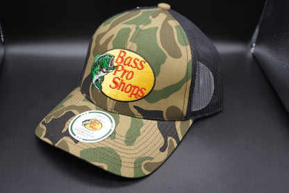 Bass Pro Shops Leaping Bass Logo Cap - Woodland Camo (Embroidered Logo)