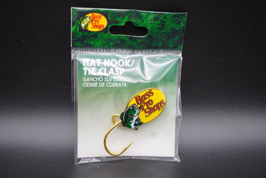 Bass Pro Shops Logo Fish Hook Hat Pin/Tie Clasp - Gold