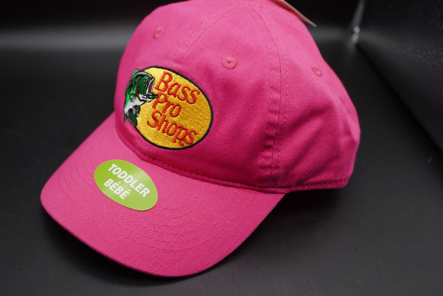 Bass Pro Shops Leaping Bass Logo Twill Cap for Toddlers - Fuchsia (Embroidered Logo)