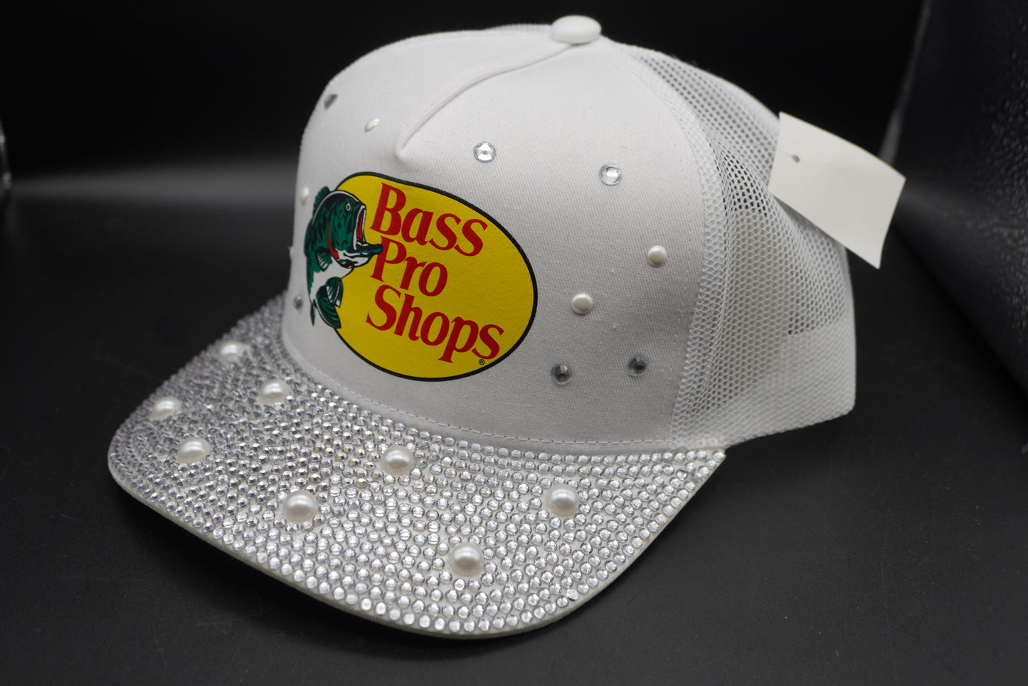 Bass Pro Shops Bling Mesh-Back Cap - White Pearl