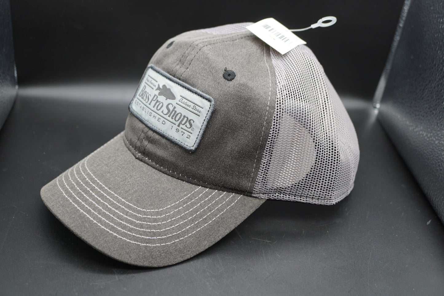 Bass Pro Shops Patch Workwear Mesh-Back Cap - Black/Black(刺繍ロゴ)