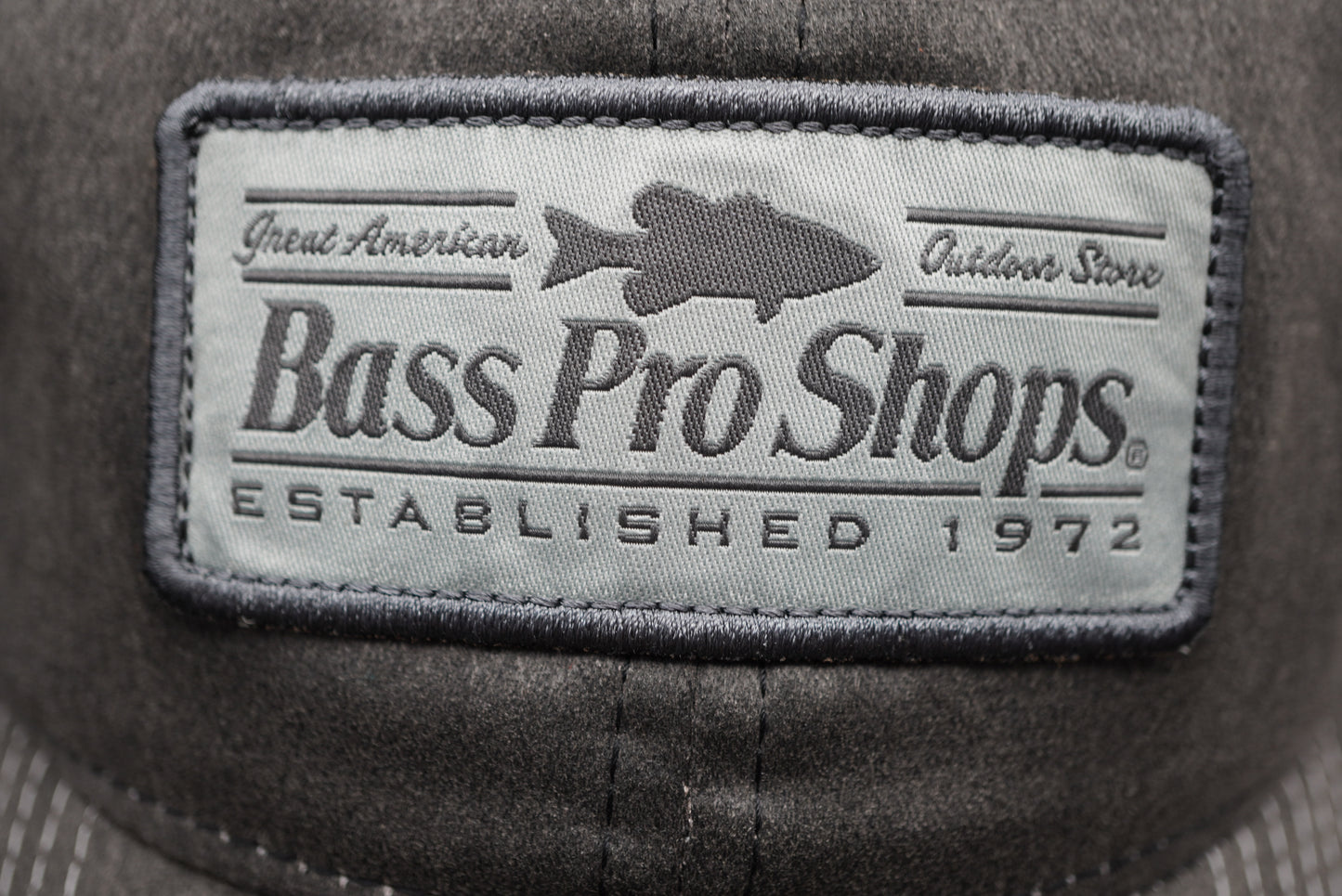 Bass Pro Shops Patch Workwear Mesh-Back Cap - Black/Black(刺繍ロゴ)