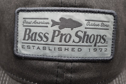 Bass Pro Shops Patch Workwear Mesh-Back Cap - Black/Black(刺繍ロゴ)