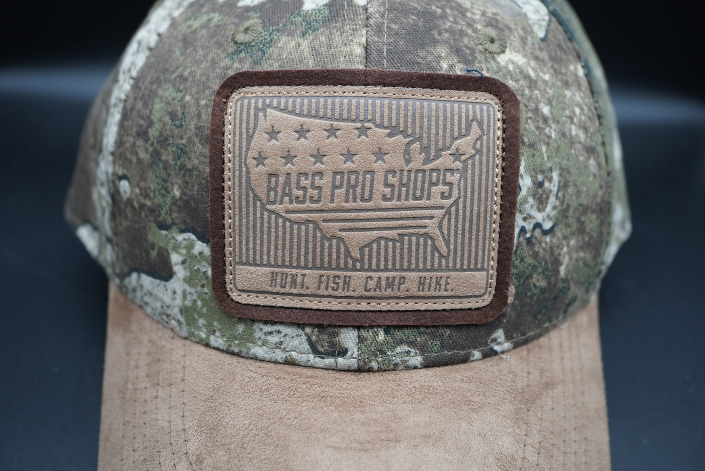 Bass Pro Shops Stacked Leather Patch Cap(レザーロゴ)