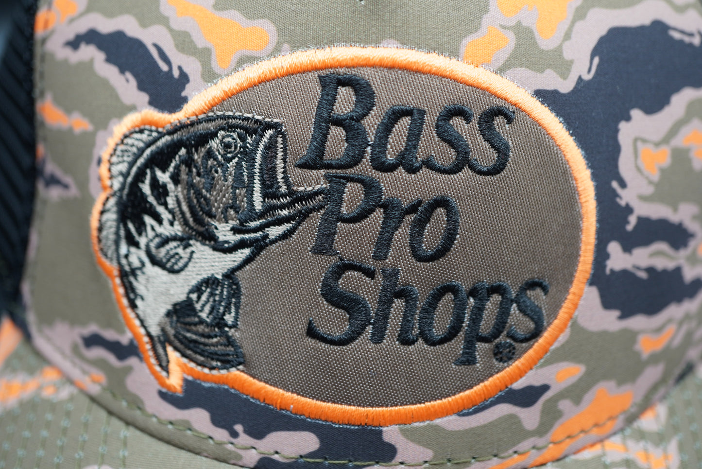 Bass Pro Shops Performance Mesh-Back Cap - Orange Camo(刺繍ロゴ)