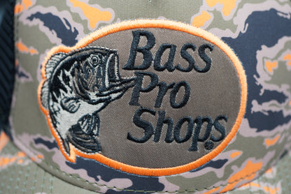 Bass Pro Shops Performance Mesh-Back Cap - Orange Camo(刺繍ロゴ)