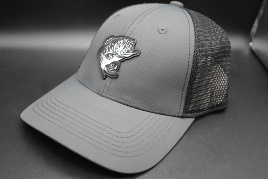 Bass Pro Shops Bass Performance Mesh-Back Cap - Charcoal/Black (Embroidered Logo)