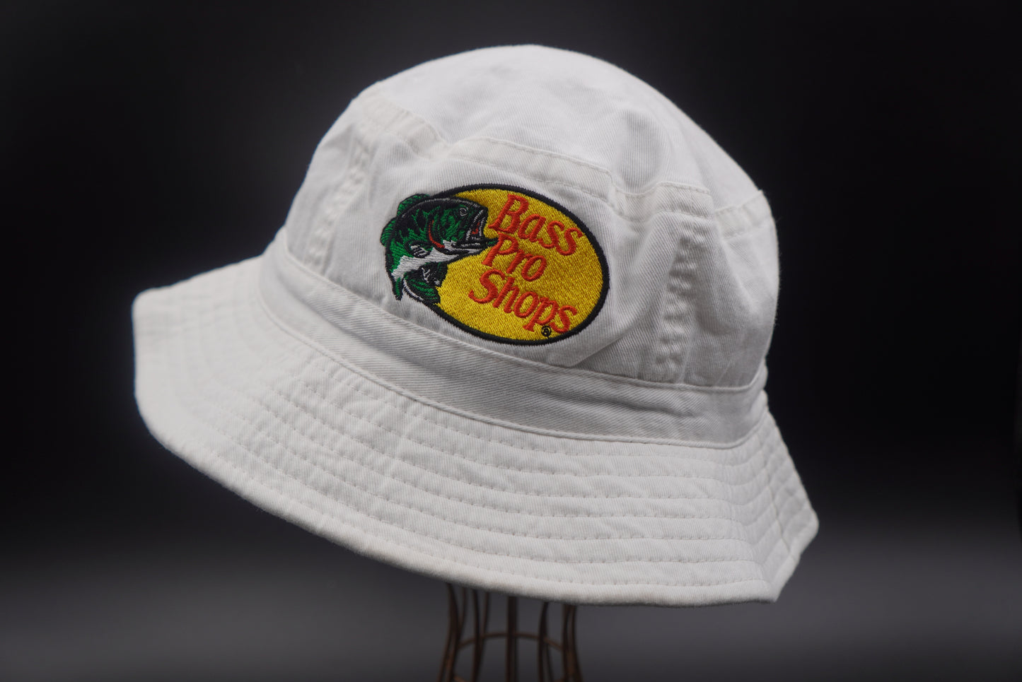 Bass Pro Shops Bass Logo Bucket Hat - White (Embroidered Logo)