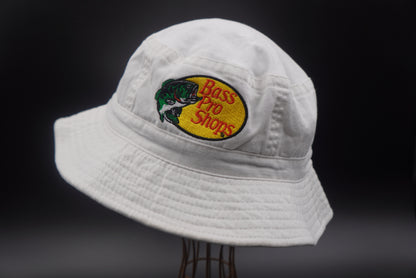 Bass Pro Shops Bass Logo Bucket Hat - White (Embroidered Logo)