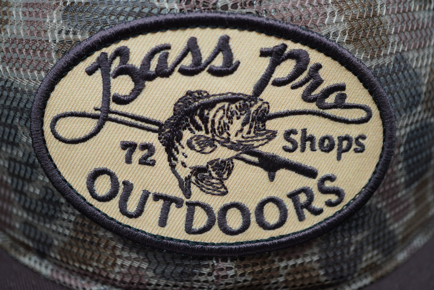 Bass Pro Shops Outdoors Patch All-Over Mesh Cap - Camo (Embroidered Logo)
