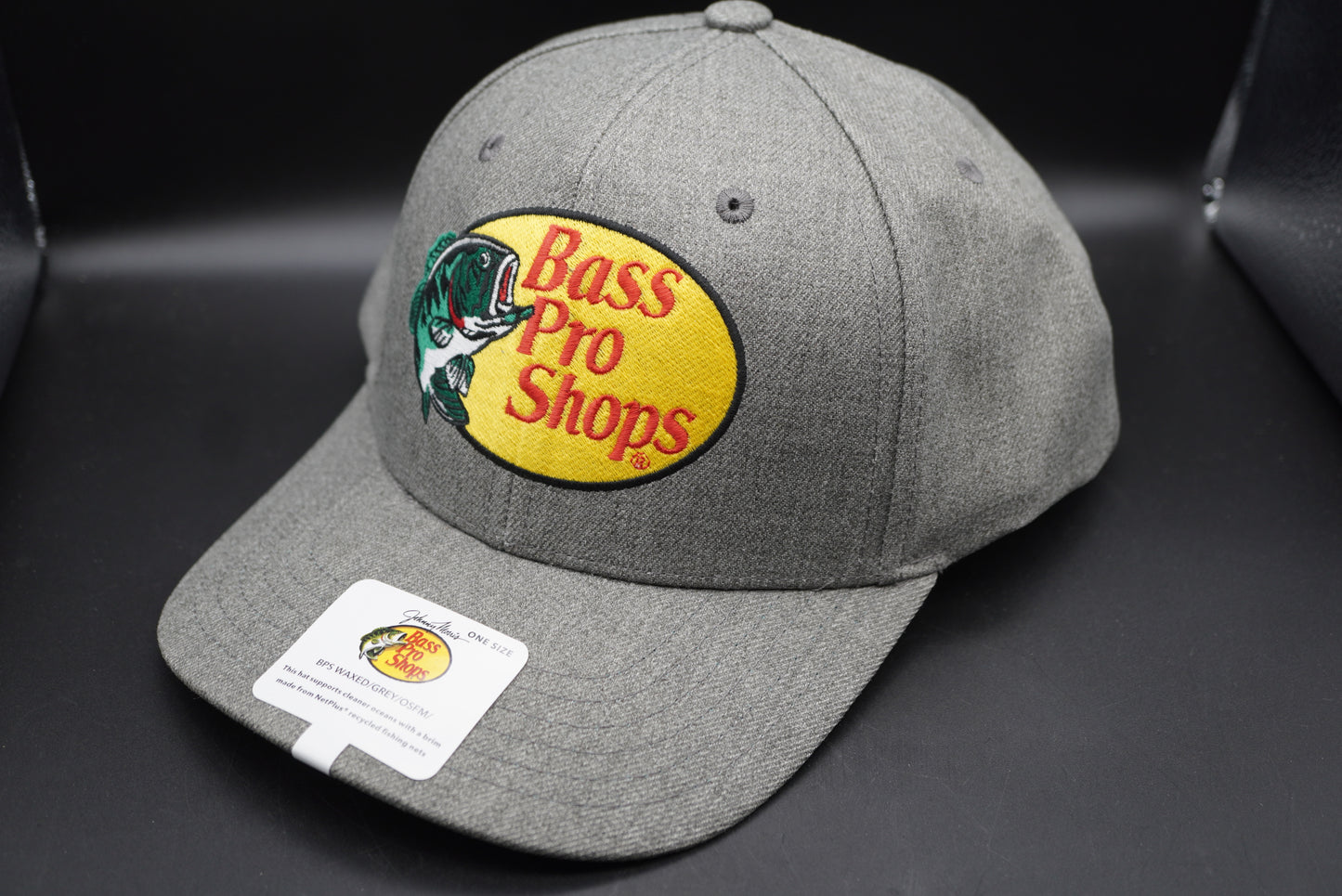 Bass Pro Shops Logo Waxed Canvas Cap - Grey (Embroidered Logo)