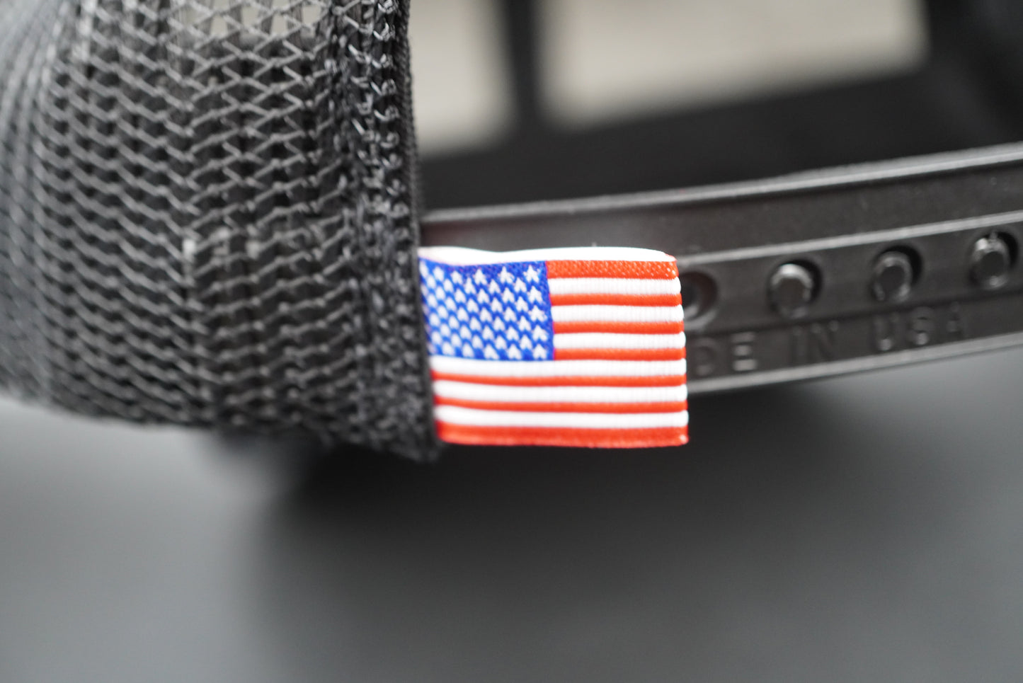 Bass Pro Shops Flag Logo Patch Mesh-Back Cap - Charcoal (Embroidered Logo)