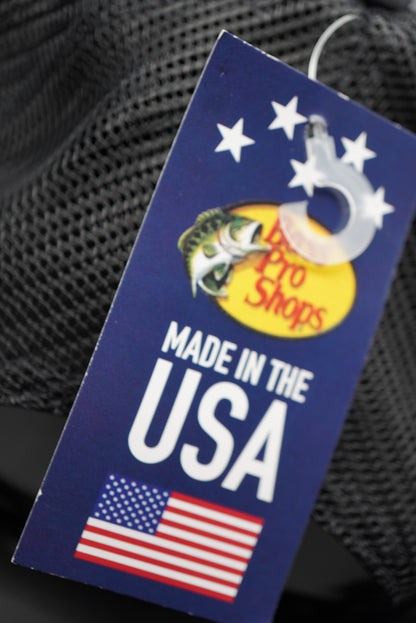 Bass Pro Shops Flag Logo Patch Mesh-Back Cap - Charcoal (Embroidered Logo)