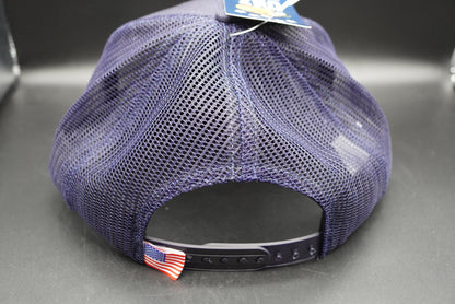 Bass Pro Shops Flag Logo Patch Mesh-Back Cap - Navy (Embroidered Logo)