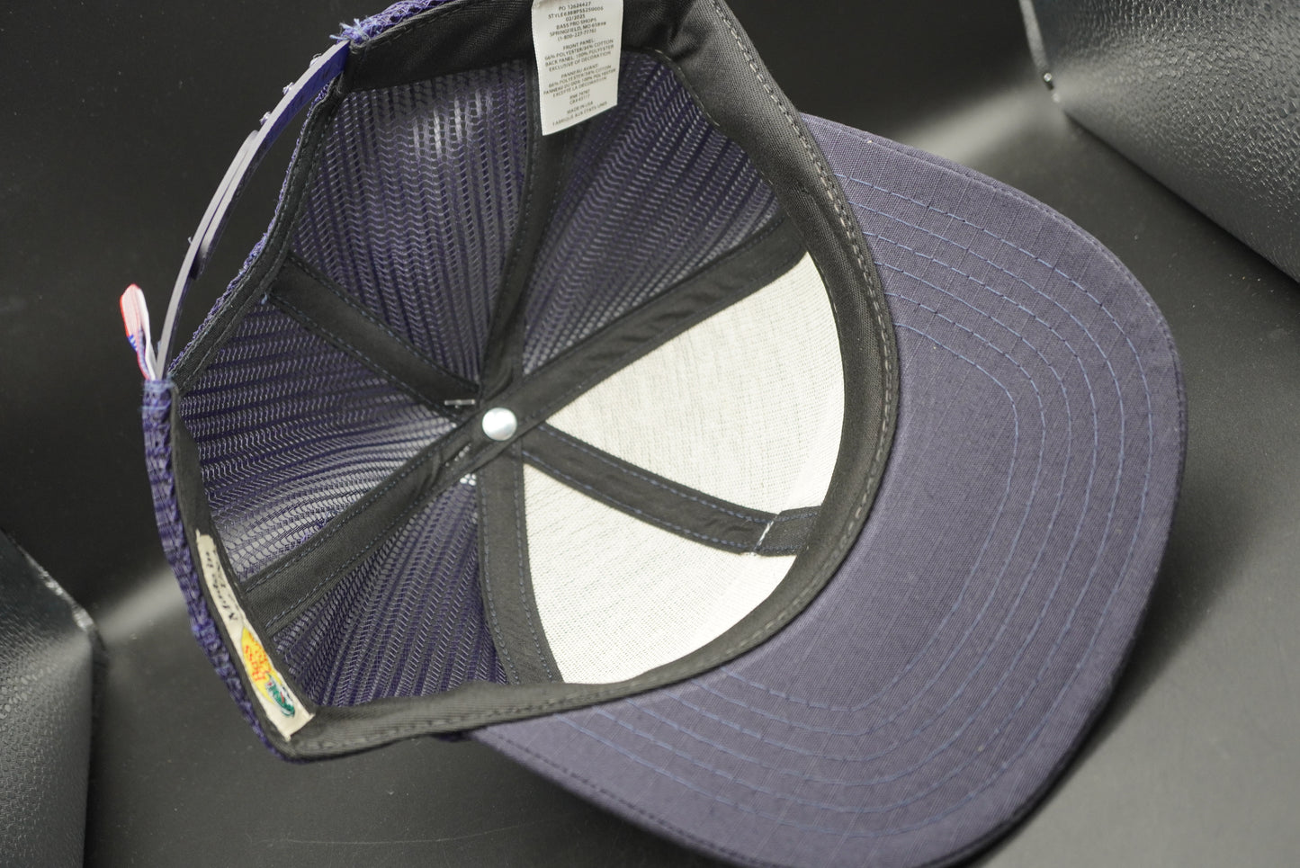 Bass Pro Shops Flag Logo Patch Mesh-Back Cap - Navy (Embroidered Logo)