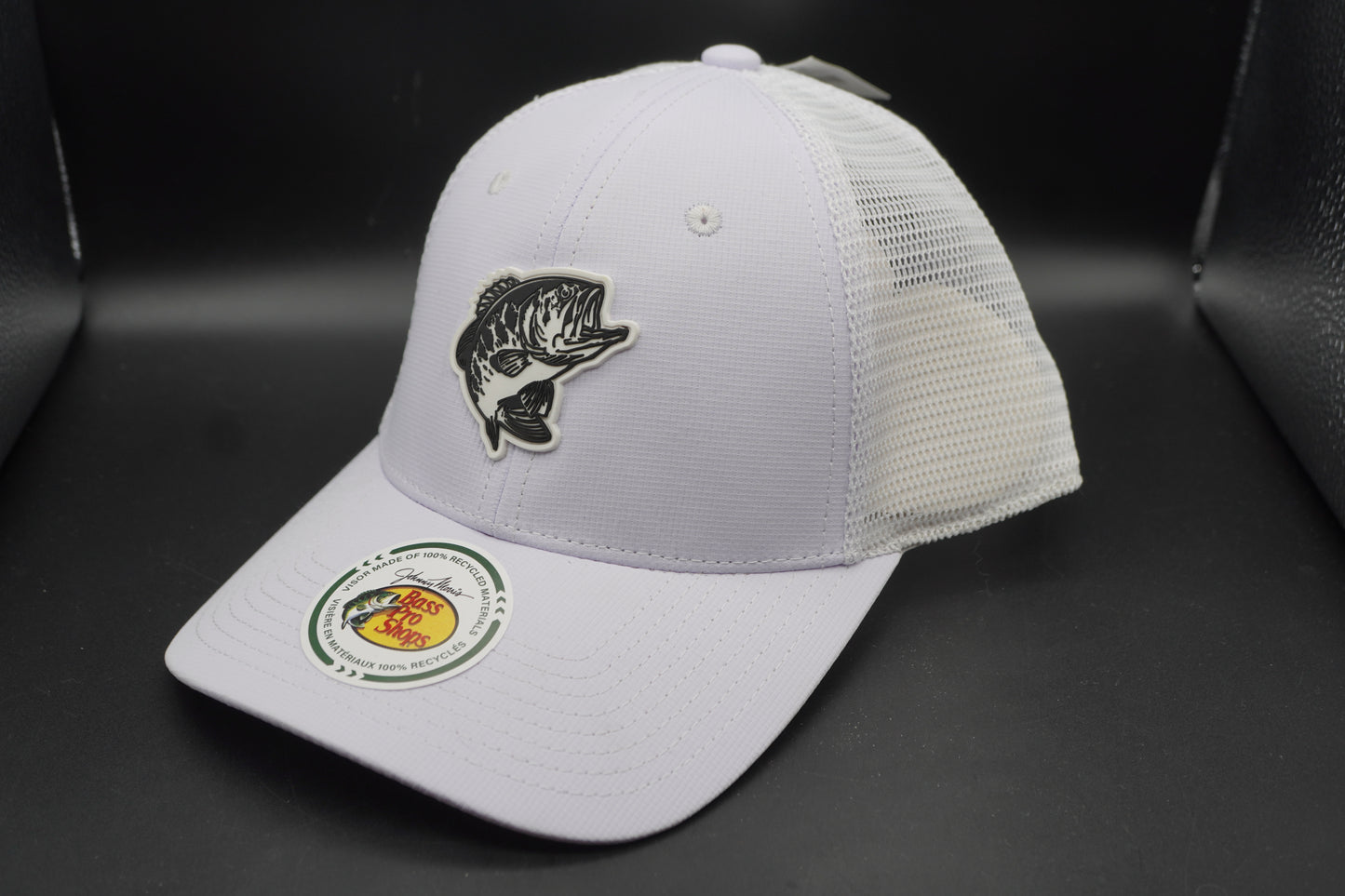 Bass Pro Shops Bass Performance Mesh-Back Cap - White (Embroidered Logo)