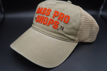 New!Bass Pro Shops Felt Patch Mesh-Back Cap - Khaki(刺繍ロゴ)