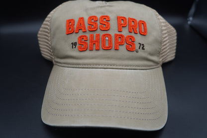 New!Bass Pro Shops Felt Patch Mesh-Back Cap - Khaki(刺繍ロゴ)