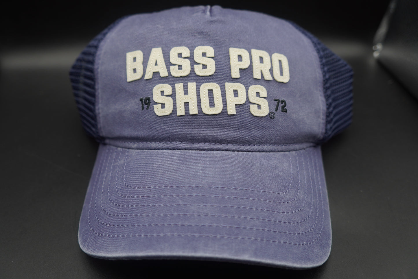 New!Bass Pro Shops Felt Patch Mesh-Back Cap - Slate Blue(刺繍ロゴ)