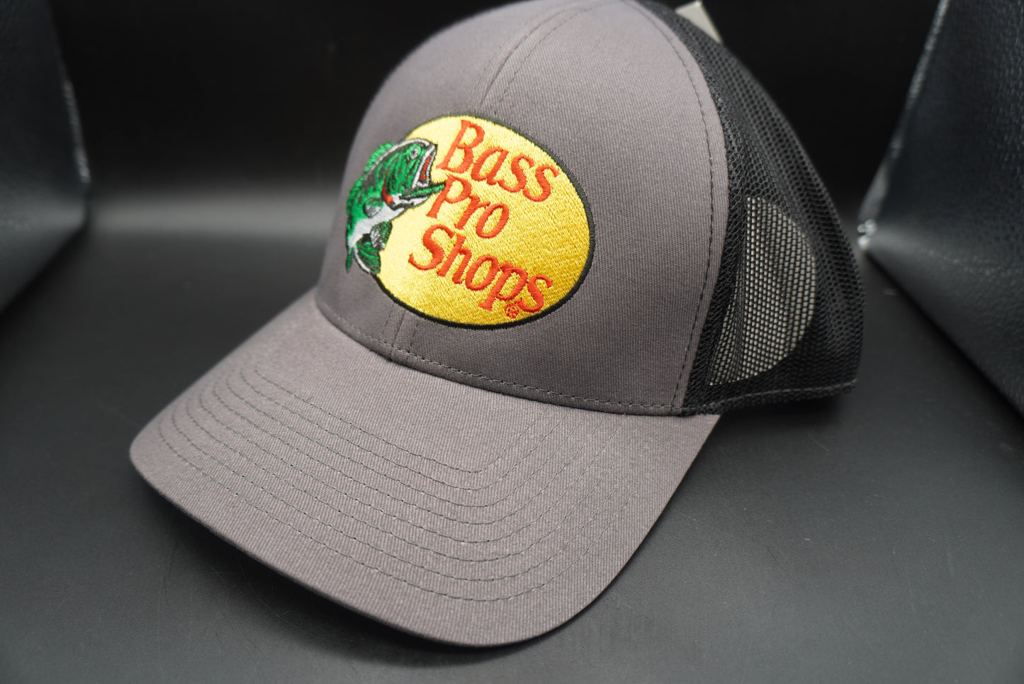 Bass Pro Shops Leaping Bass Logo Cap - Charcoal/Black(刺繍ロゴ)