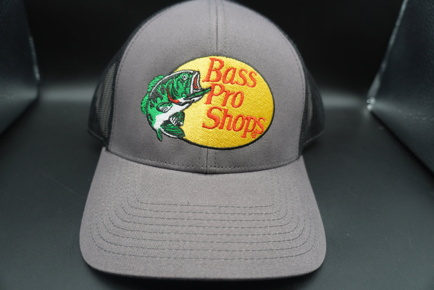 Bass Pro Shops Leaping Bass Logo Cap - Charcoal/Black(刺繍ロゴ)