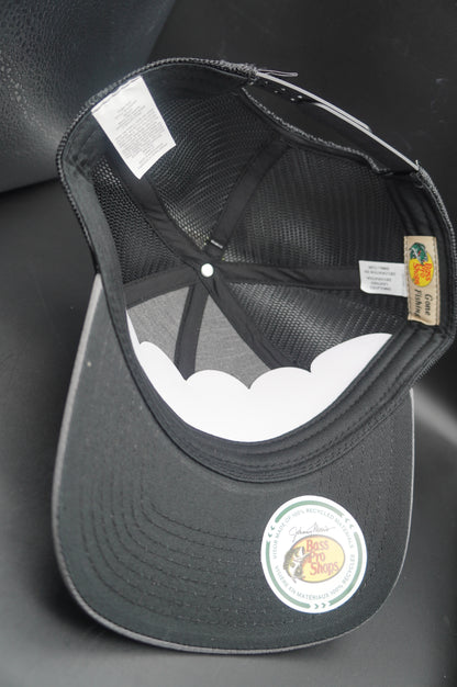 Bass Pro Shops Leather Patch Mesh-Back Cap - Charcoal/Black