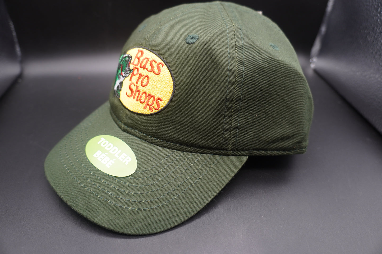 Bass Pro Shops Leaping Bass Logo Twill Cap for Toddlers - Black (for kids) (Embroidered logo)