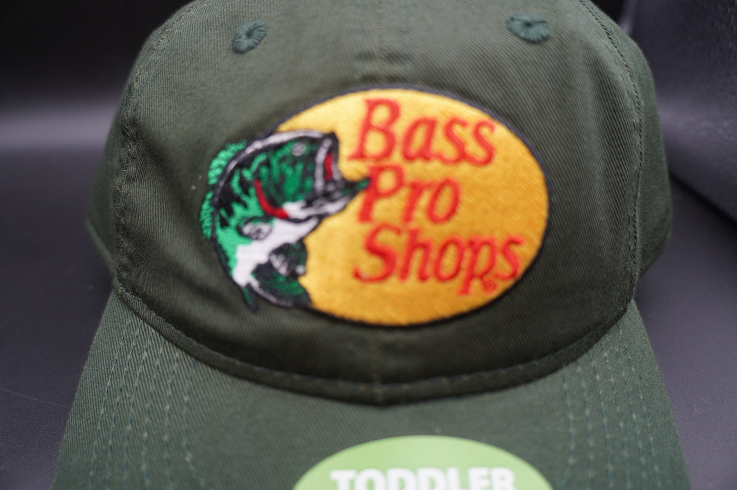 Bass Pro Shops Leaping Bass Logo Twill Cap for Toddlers - Black (for kids) (Embroidered logo)