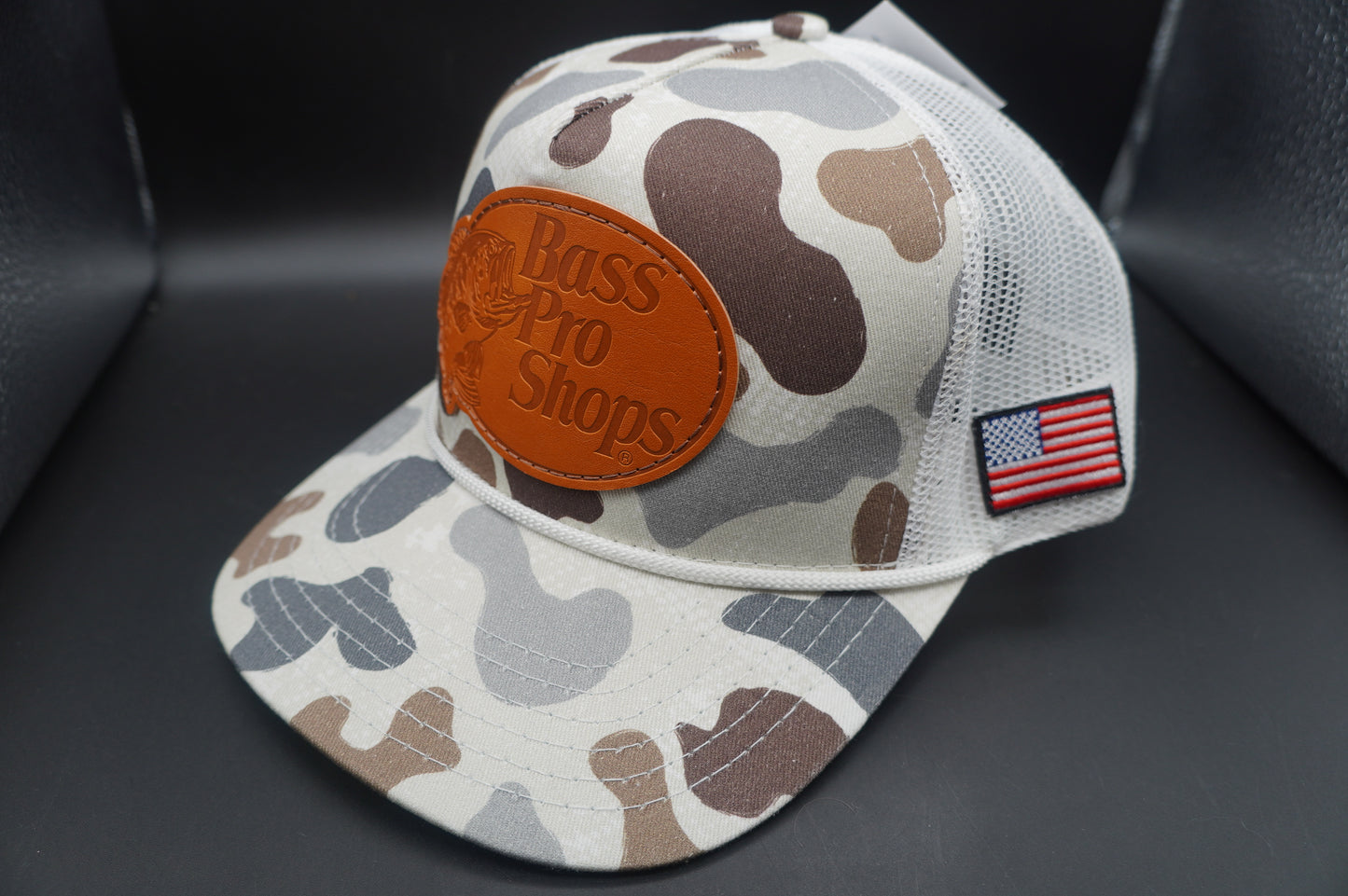 Bass Pro Shops Chenille Patch Cap - Hunter/Khaki (Embroidered Logo)