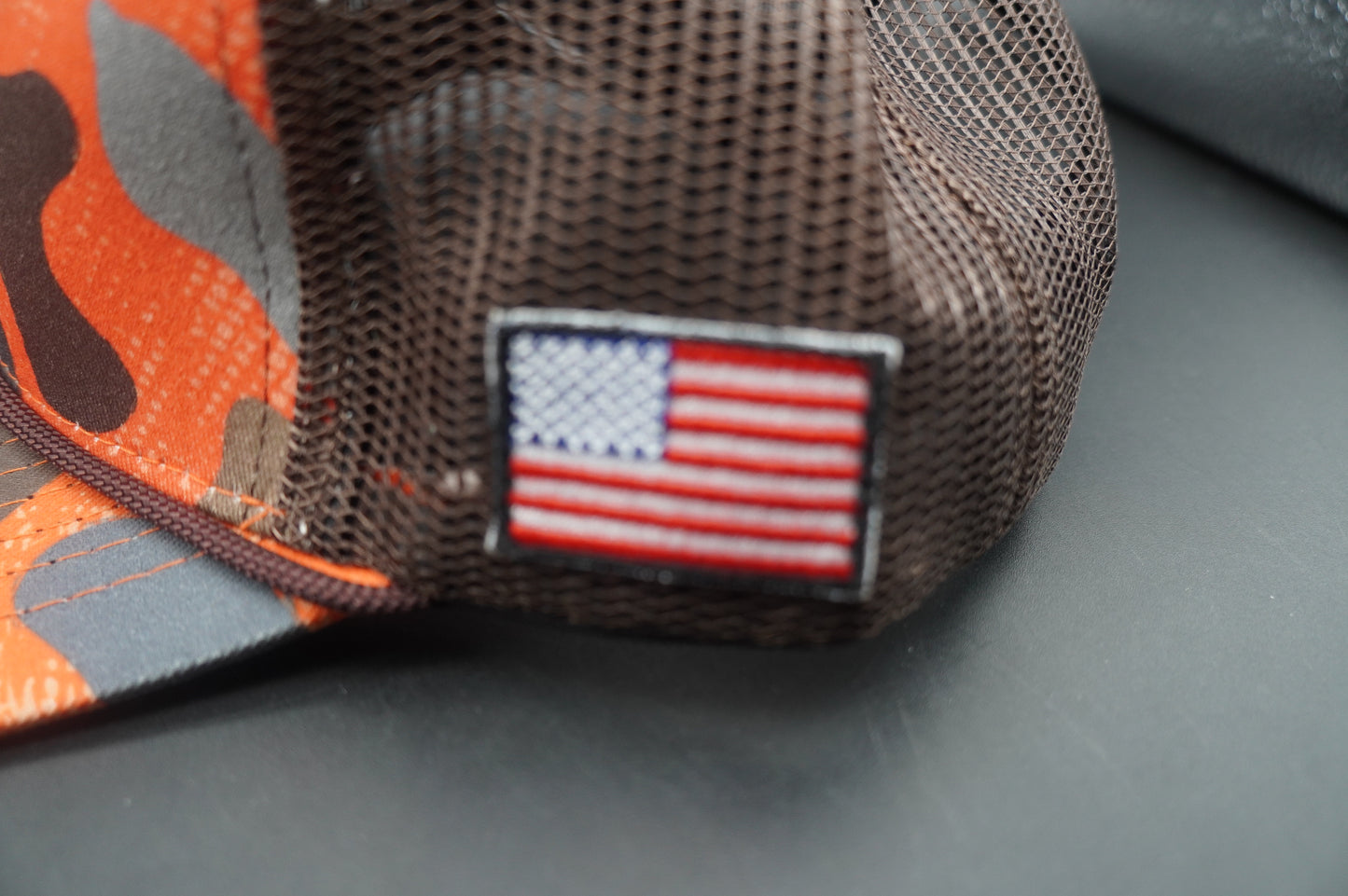 Bass Pro Shops Faux-Leather Patch Camo Mesh-Back Cap - Orange
